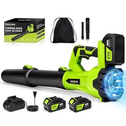 Leaf Blower Cordless,Brushless Electric Leaf Blower with 2 x 4.0Ah Battery Powered and Fast Charger, 680 CFM Cordless Blowers for Lawn Care and Dust,S
