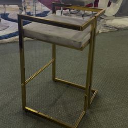 MODERN gray & gold Barstools