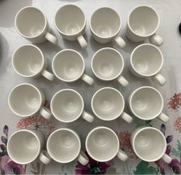 Lot of 16 Steelite White Swirl Espresso Cups Demitasse 3.5oz Fine Porcelain an Excellent Condition Made in England