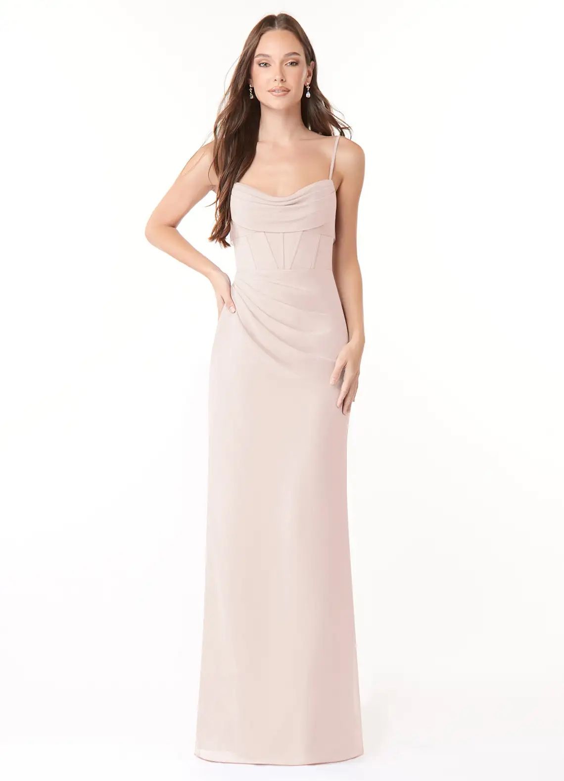 Azazie Bridesmaid Dress Chiffon Dusty Pink