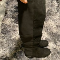 Flat Black Suede/Nubuck Boot 