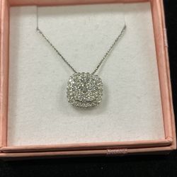 14k gold 20” chain with charm 3.7 Grams-diamonds 1ctw