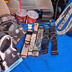 Dog Leashes And Collars.  New/Unused Large And XLin