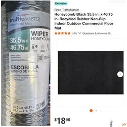 TrafficMaster Honeycomb Rubber Floor Mat 35.5x46.75 in