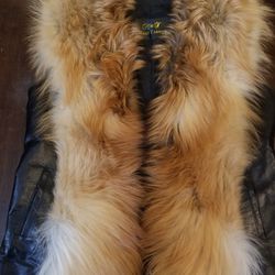 Leather Vest With Fur