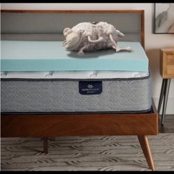 Serta Thermagel Cooling, Pressure-Relieving Memory Foam Mattress Topper 2" Queen