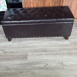 Leather Ottoman 