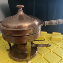 Copper Antique Fondue Pot or Double Visit > Boiler, Hall, Bazar Francaise