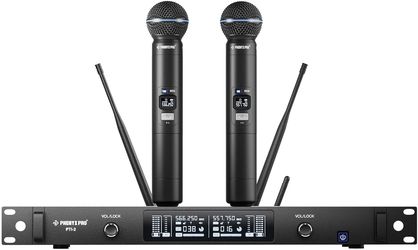 Phenyx Pro UHF Dual Auto Scan Mic System PTI-2 #2903W  Y3