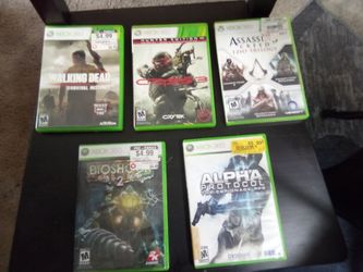 5.... Xbox games......$15.00 dollars cash only......thank you