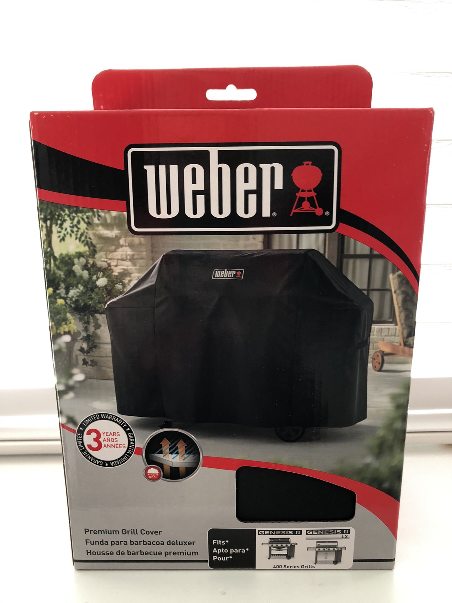 Weber Genesis II & LX 400 Series Premium Grill Cover, Black