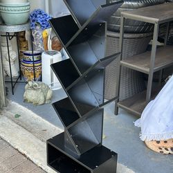Tree book shelf stand 14.5 width 44 height black