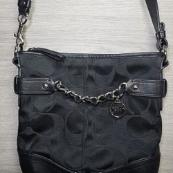 Coach Signature Optic Chain Shoulder Handbag