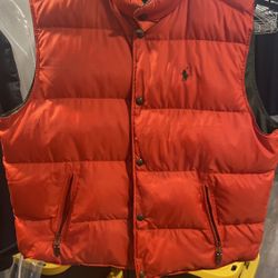 polo vest reversible army green/burnt orange 