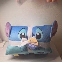 Disney Stitch Character Pillow & Throw Set