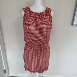 Max Studio Red w/ White Polka Dot Dress, S