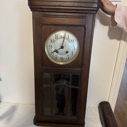 Antique French Chiming Pendulum Wall Clock S.G.D.G. A. Van De Plancke