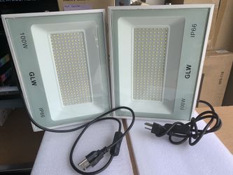 Pair 100W LED Flood Light 6000k 10000LM Daylight,Waterproof