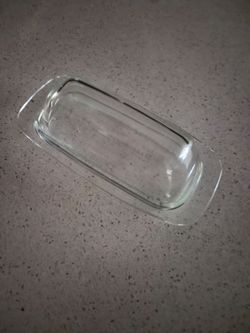 Clear Glass Butter Dish