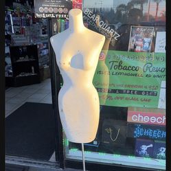 Mannequin in overall decent shape, perfect for displaying clothing, photography, or retail use. Shows some light scuffs from normal use but still stur