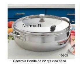 Cacerola de 22 qts vida sana 5 ply nueva en su caja 🌺 princess house 🌺