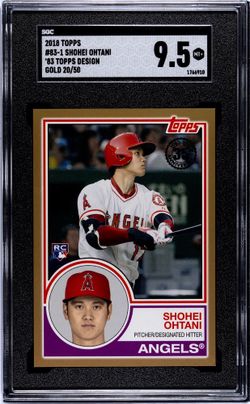 2018 Topps Shohei Ohtani 1983 Baseball Rookie RC Gold Parallel #83-1 20/50