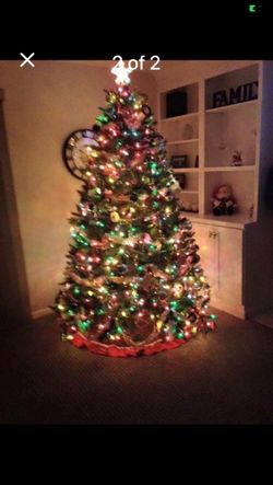 7 foot pre-lit tree multicolored