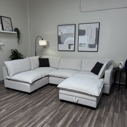 New In Box SAME DAY DELIVERY Cloud Modular Sectional Couch Boucle 5 Piece