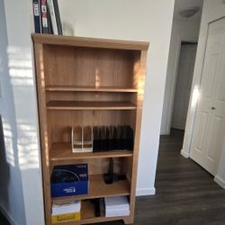 Wood Bookcase – 28.7” W x 58.5” H – Great Condition