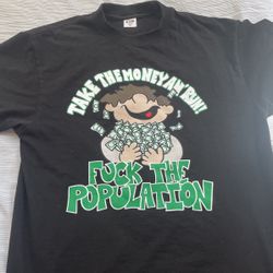 Black/Green FTP T Shirt L