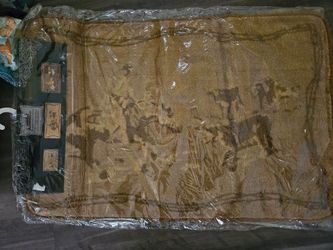 New Western Rodeo Cutting Rug Mat Size 23" by 35"