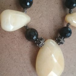 Bead and stone necklaces