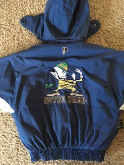 Notre Dame Hooded Jacket Med 10/12 Like new
