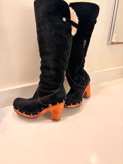 UGG Lilian black suede knee-high boots Size 7