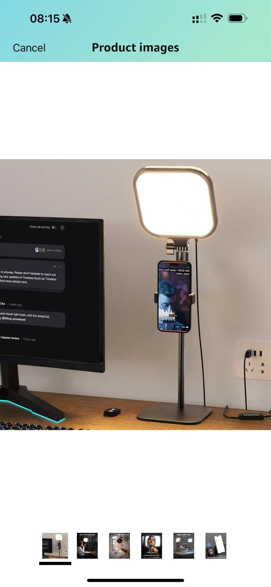 Brand New UBeesize Zoom Lighting for Computer, Video Conference Lighting for Video Calls, Desk Light with Stand and Phone Holder for Webcam, Home Of