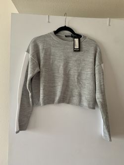New Cropped Sweater Top Trendy Loose Fit
