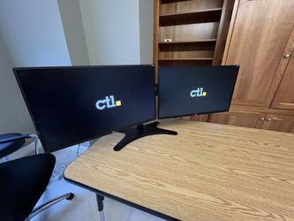 Dual screen monitors with mount- $50