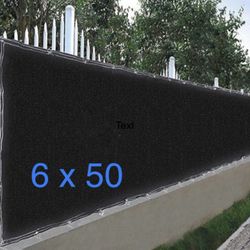 6x50 Privacy Fence Screen - Black
