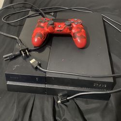 PS4, 1 Controller and cords 