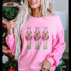 Sequin Nutcracker Dropped Shoulder Sweatshirt