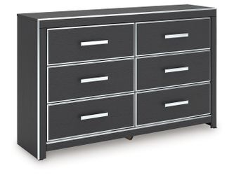 Zuraleus Black Six Drawer Dresser