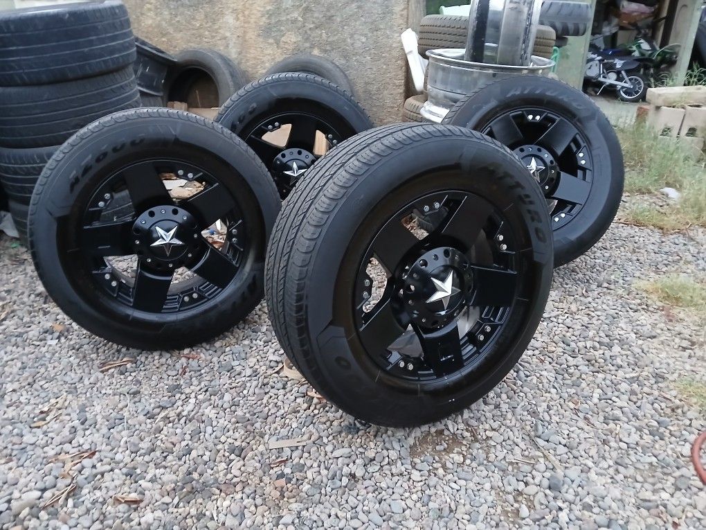 ROCK STAR RIMS 275/65R18...6 LUGS UNIVERSAL FIT DODGE DAKOTA DODGE DURANGO NISSAN XTERRA NISSAN FRONTIER NISSAN PATHFINDER