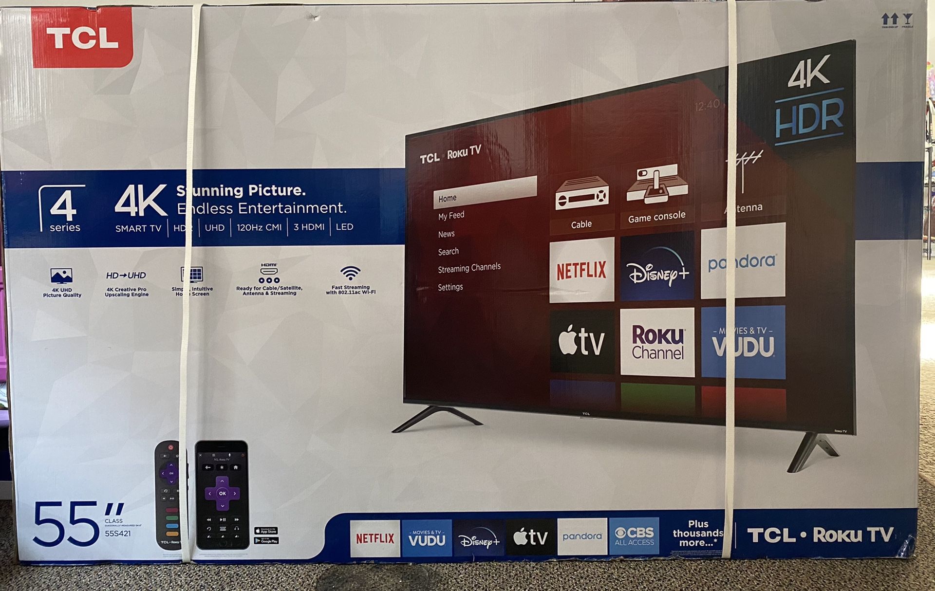 TCL 55 inch brand new ( still in box with complete package)