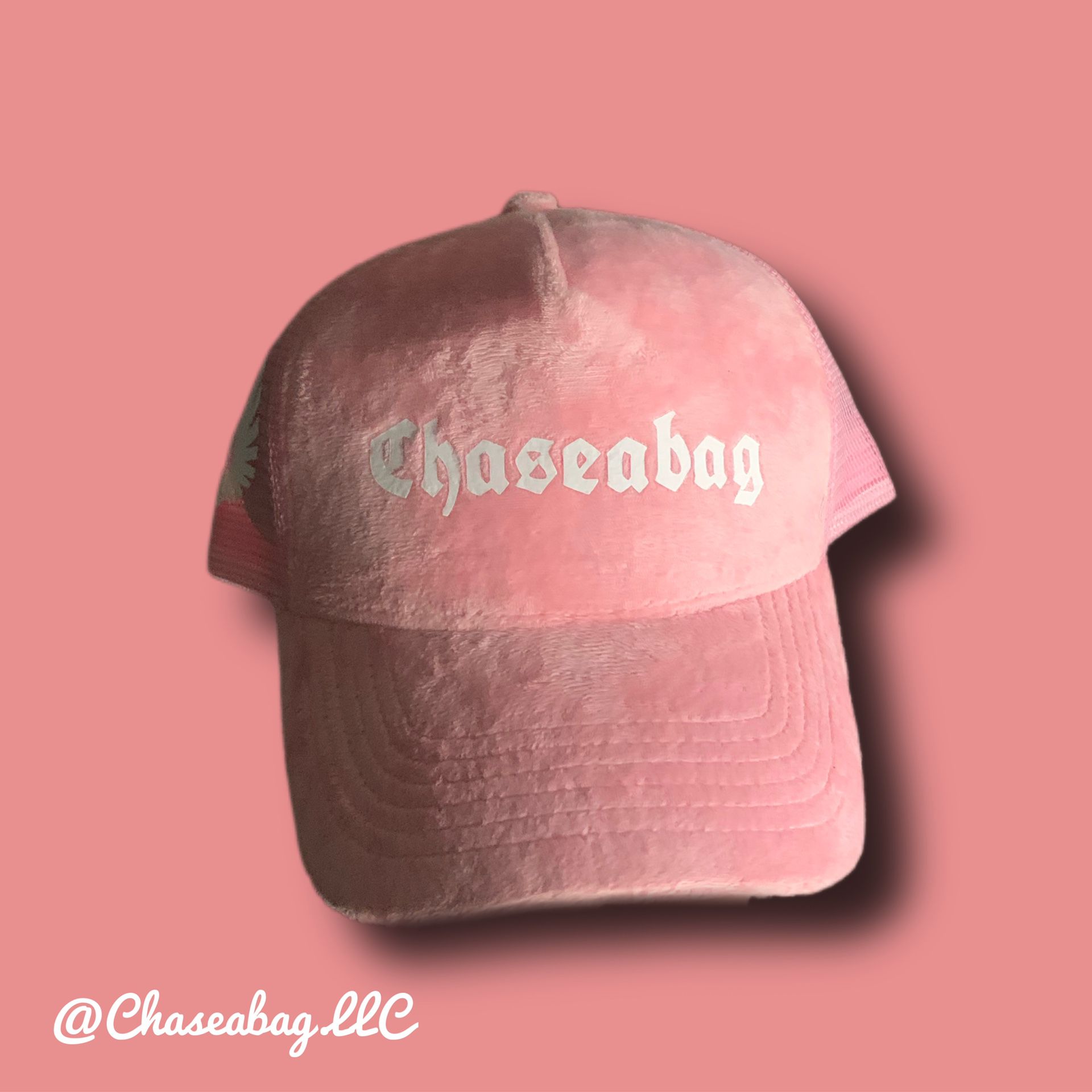 Pink CHASEABAG Velvet Hat 