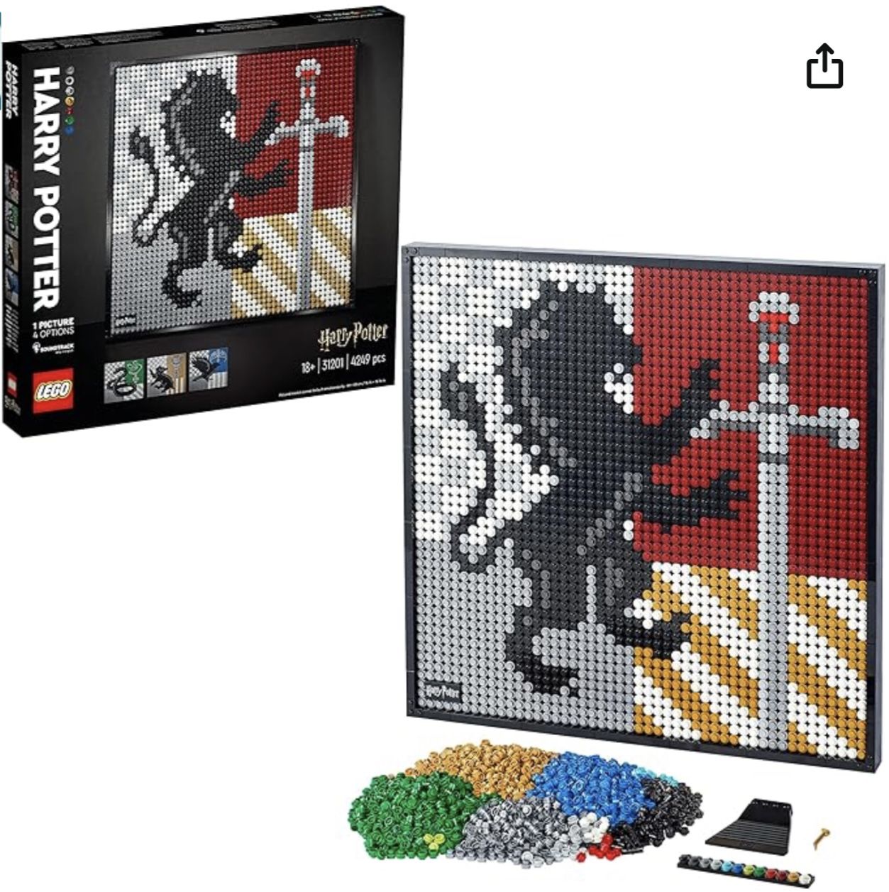 LEGO Art Harry Potter Hogwarts Crests 31201 Building Kit .