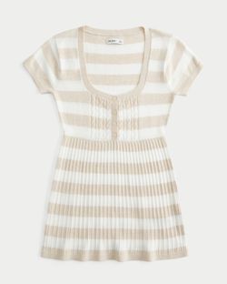 Hollister Short-Sleeve Henley Babydoll Top