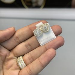 Moissanites Diamonds Men Earrings 925