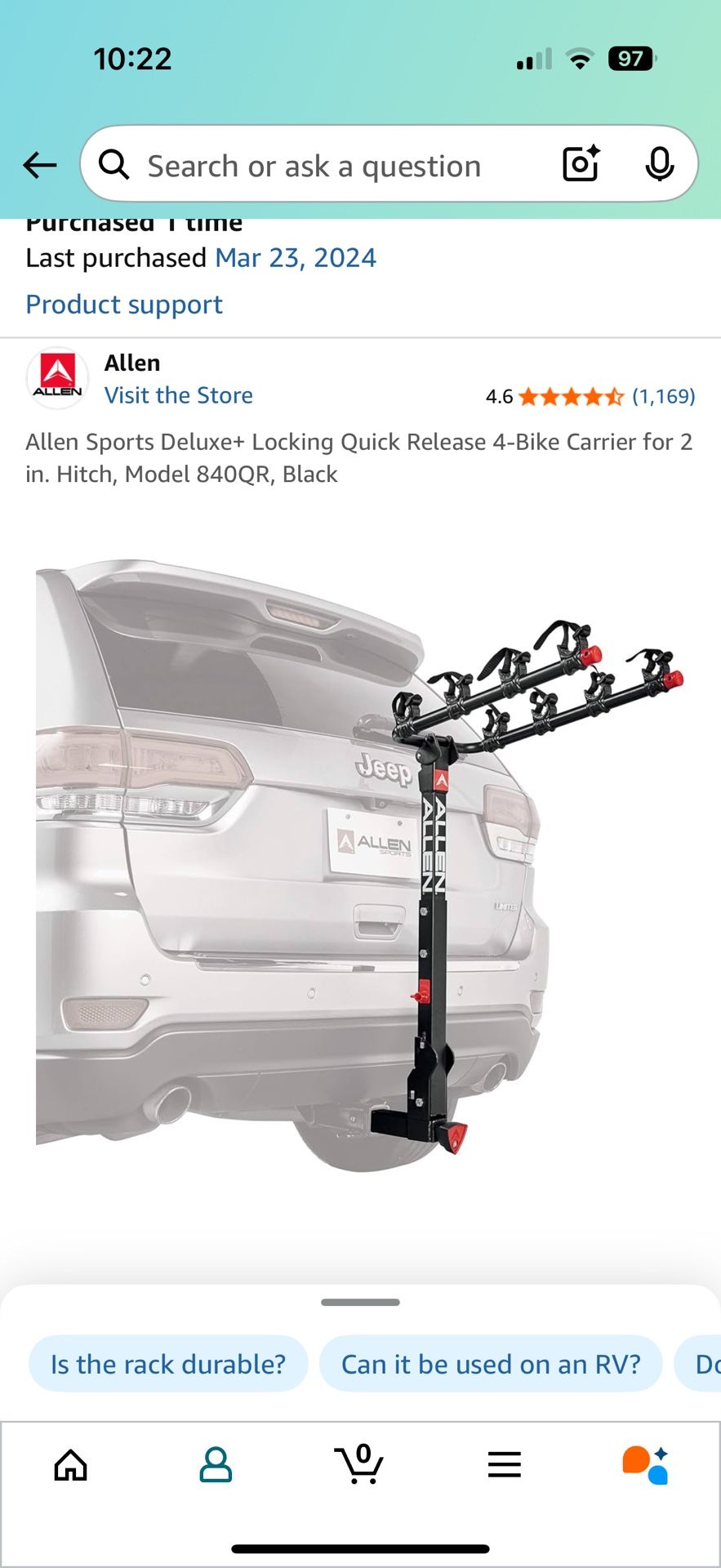 Bike Rack Up To Locking Into Hitch