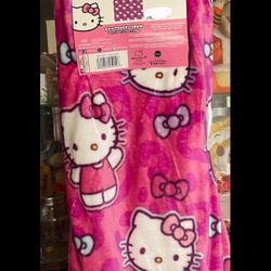 Hello  kitty cheetah print blanket 