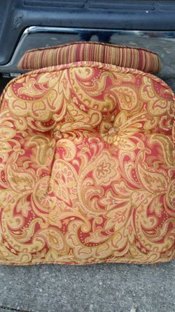 2 Beautiful reversible chair cushions